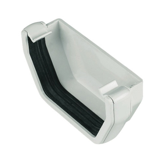Square Line Gutter End Cap White | Square Line